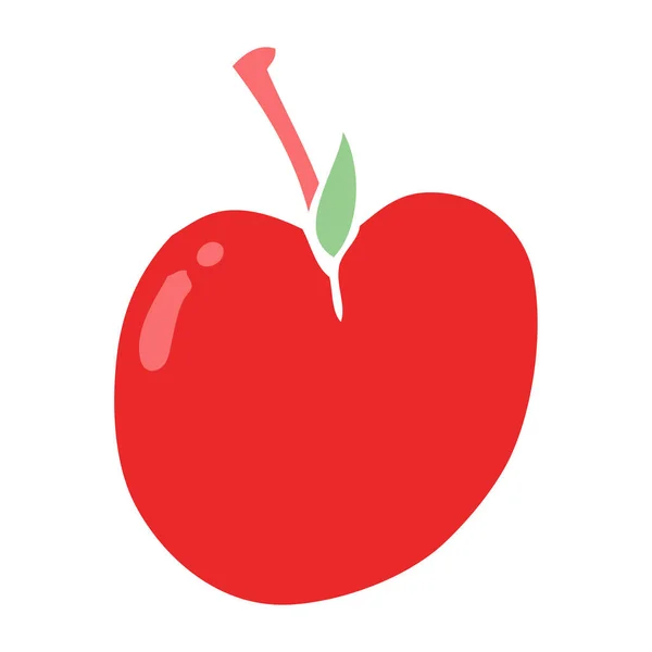 Garabato Dibujos Animados Una Manzana — Vector de stock
