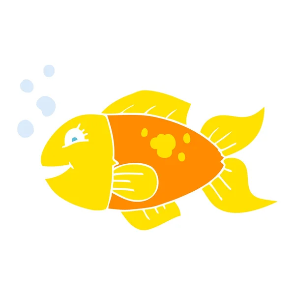 魚のフラット カラー イラスト — ストックベクタ