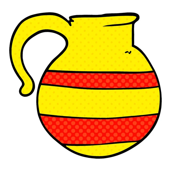 çizgi film doodle çizgili sürahi