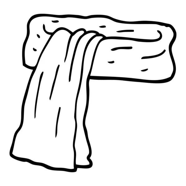 Lijntekening Cartoon Sjaal — Stockvector