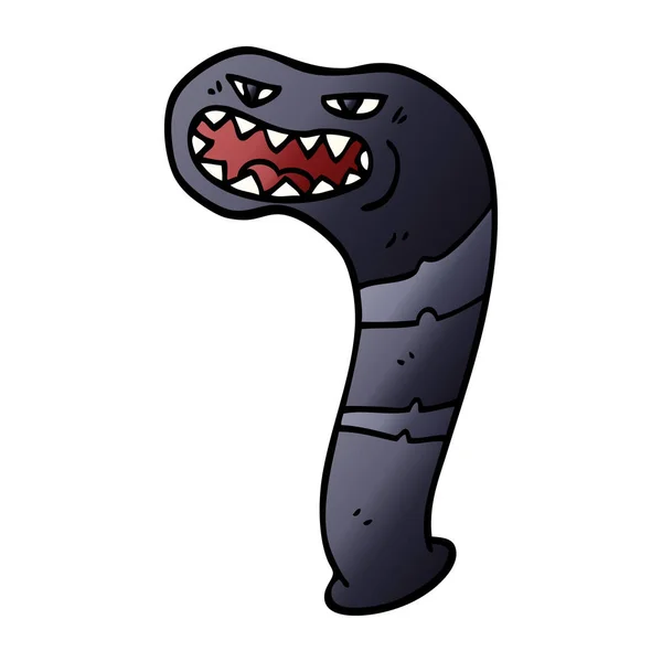 Cartoon Doodle Monster Leech — Stock vektor