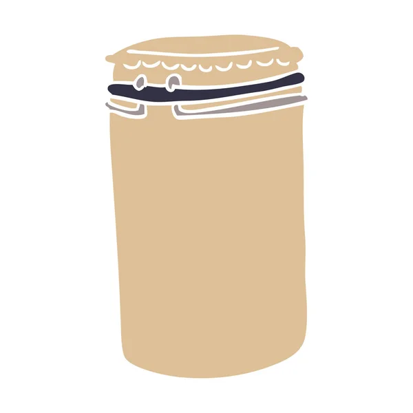 Cartoon Doodle Storage Jar — Stock Vector