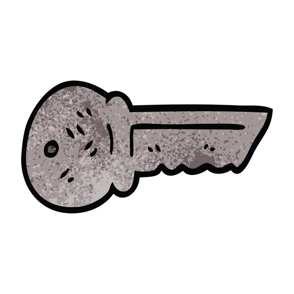 Desenho Animado Doodle Chave Metal —  Vetores de Stock