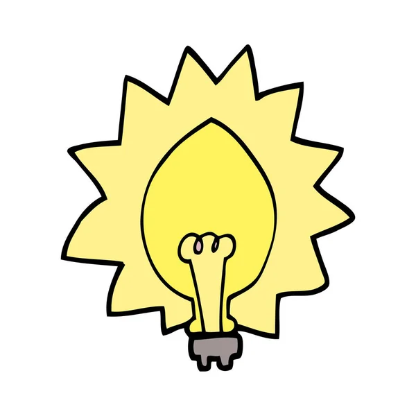 Cartoon Doodle Lampadina — Vettoriale Stock