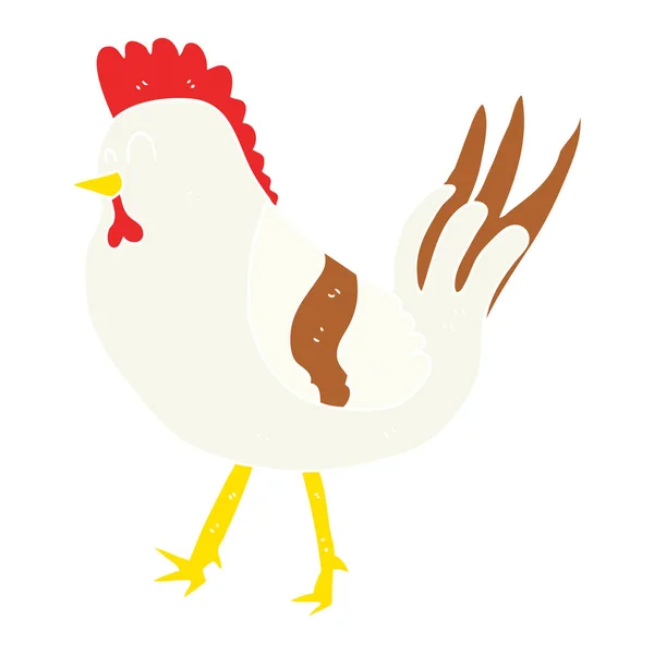 Επίπεδη Χρώματος Απεικόνιση Του Κοτόπουλου — Διανυσματικό Αρχείο