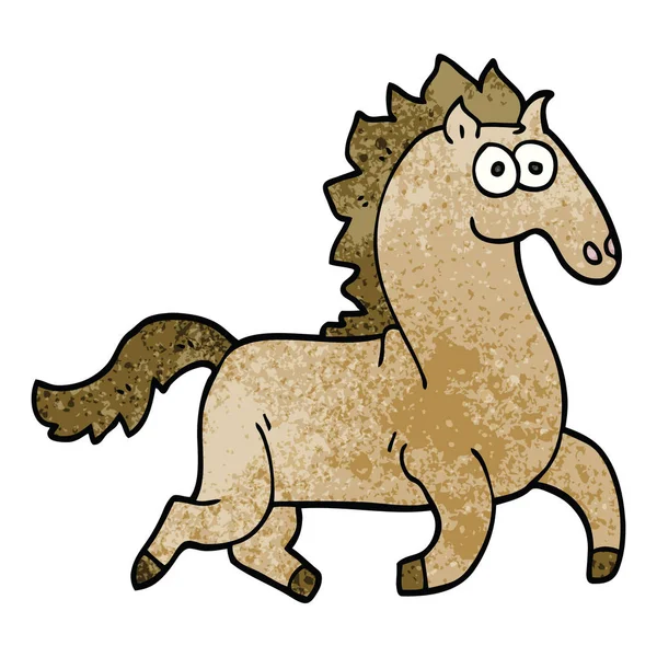 Cartoon Doodle Magnificent Stallion — Stock Vector