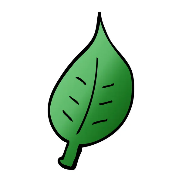 Cartoon Doodle Leaf Ilustração Vetorial —  Vetores de Stock