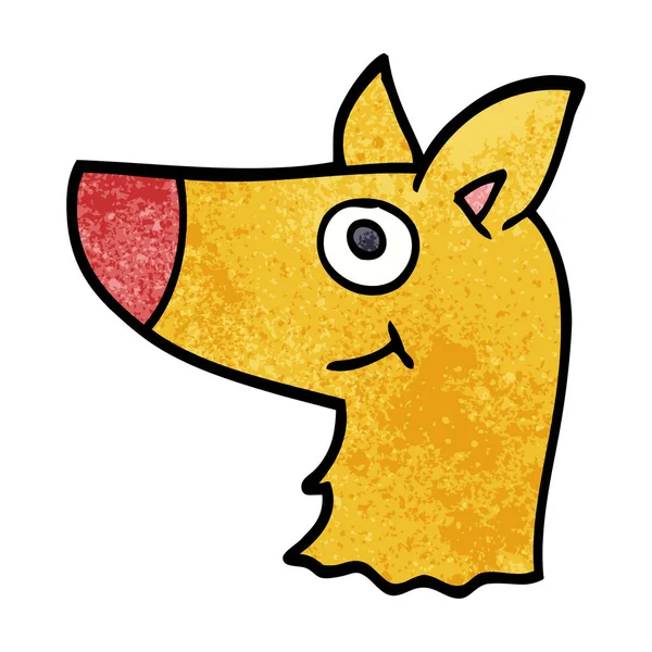 Cartoon Doodle Happy Dog Face — Stock Vector