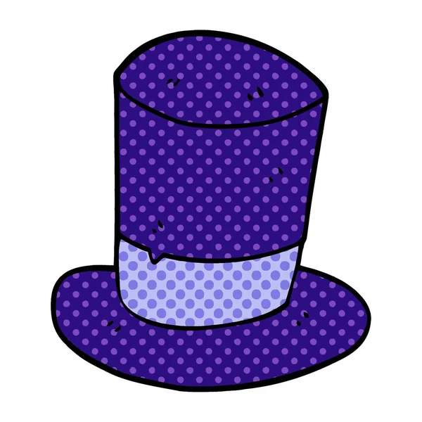 Cartoon Doodle Top Hat — Stock Vector