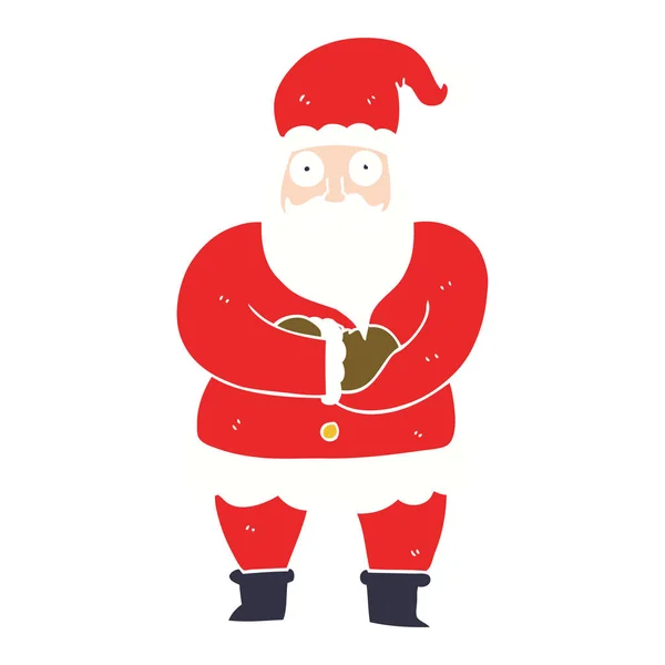 Cartone Animato Doodle Padre Natale — Vettoriale Stock