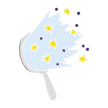 düz renk tarzı çizgi film sihirli ayna