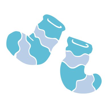 Doodle çorap karikatür, illüstrasyon vektör