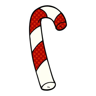 çizgi film doodle çizgili şeker kamışı