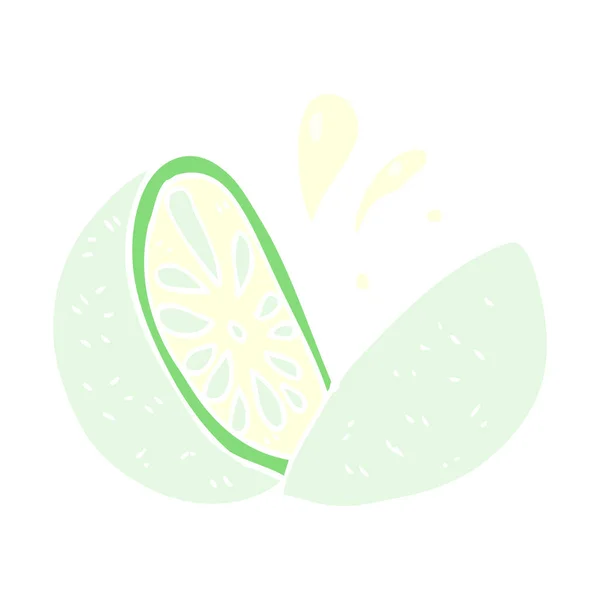 Ilustración Color Plano Melón — Vector de stock