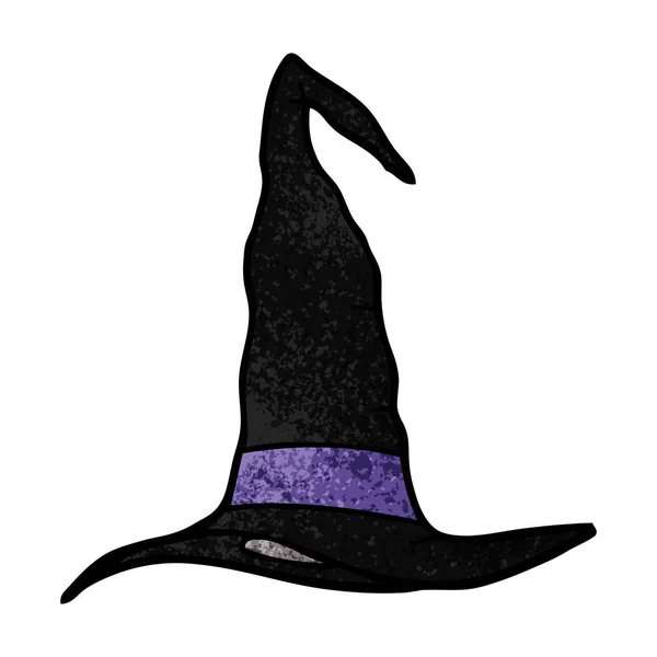 Γελοιογραφία Doodle Καπέλο Μάγισσας — Διανυσματικό Αρχείο