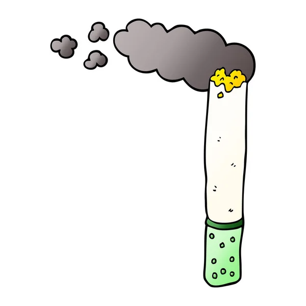 Cartoon Doodle Cigarett Vit Bakgrund — Stock vektor