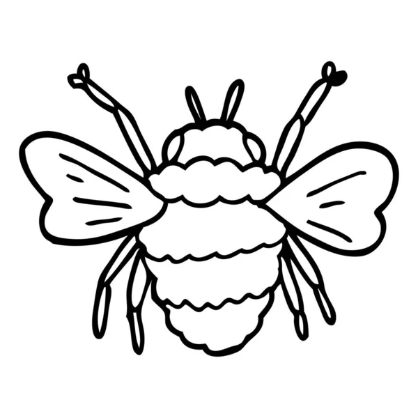 Çizim Karikatür Bumble Bee — Stok Vektör