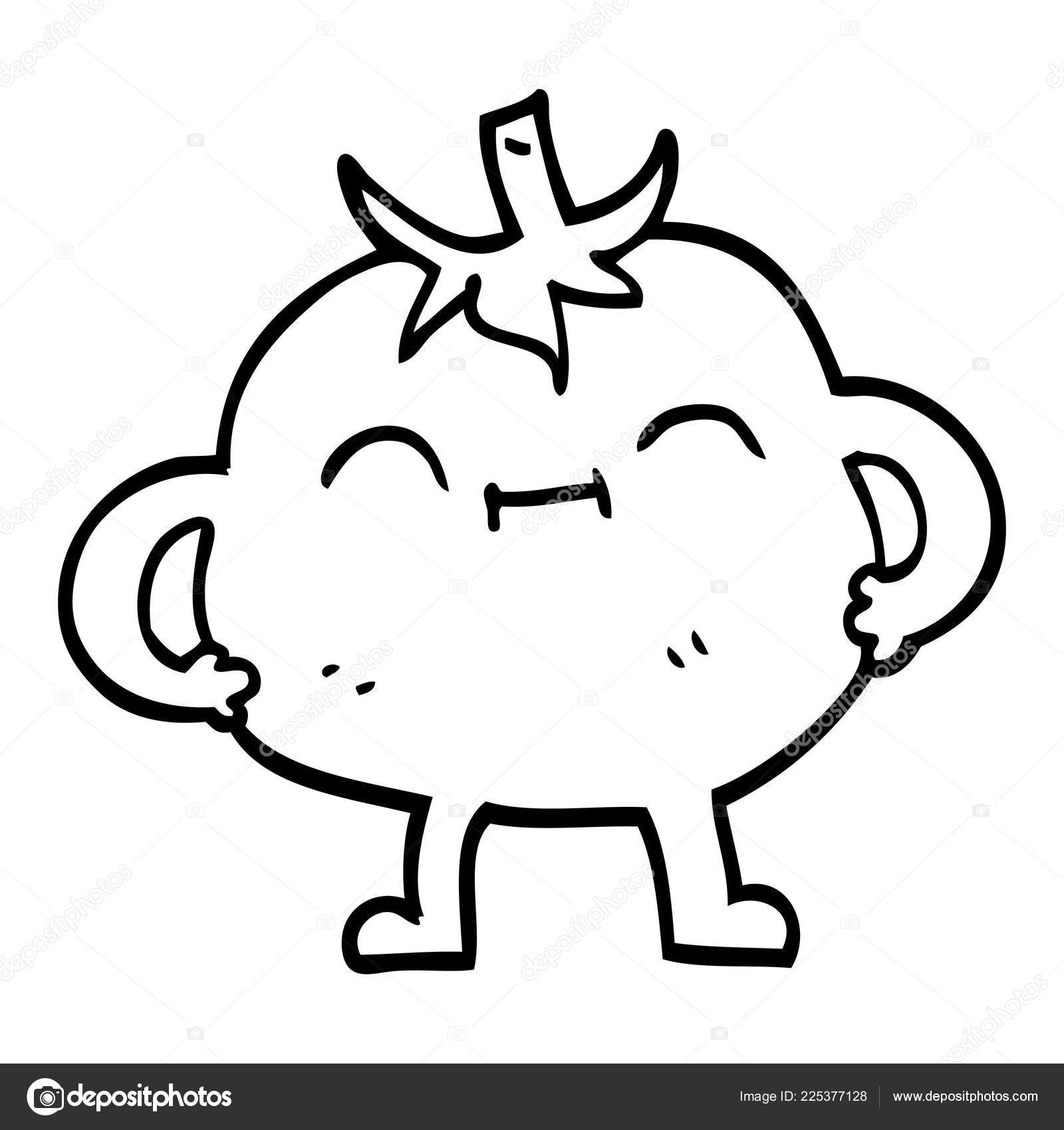 Line Drawing Cartoon Happy Tomato Stock Vector Image by ©lineartestpilot #225377128 Line Drawing Cartoon Happy Tomato Stock Vector Image by ©lineartestpilot #225377128