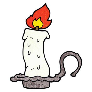 çizgi film doodle yanan mum