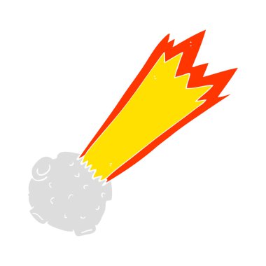 meteor düz renkli çizimi