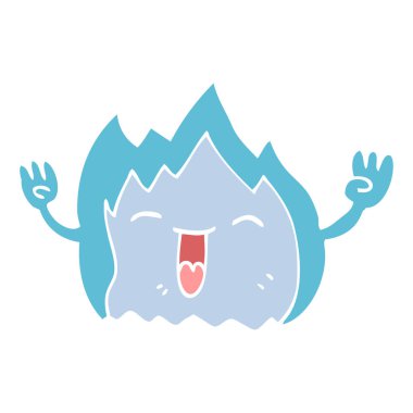 karikatür mutlu gaz alev doodle