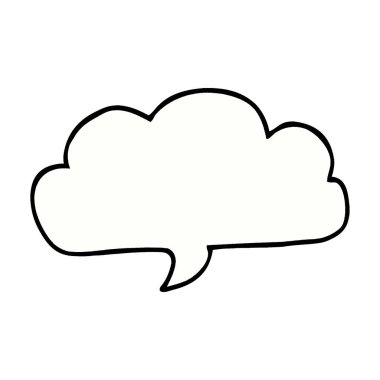 çizgi film doodle bulut konuşma balonu