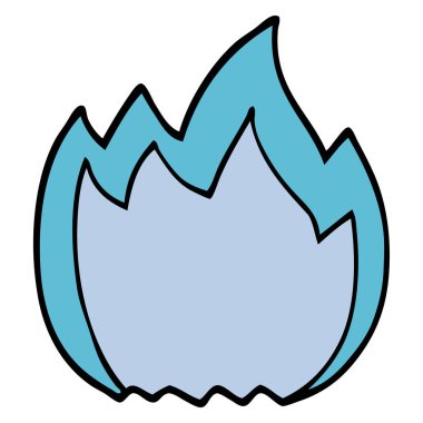 çizgi film doodle açık alev