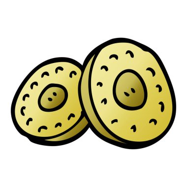 çizgi film doodle altın sikkeler