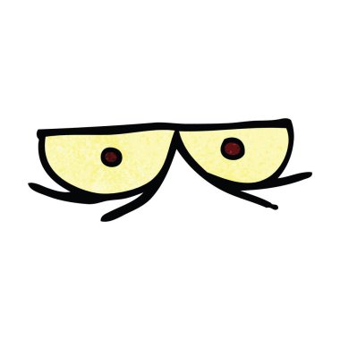 korkunç çizgi film doodle gözler
