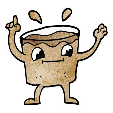 çizgi film doodle kahve atış