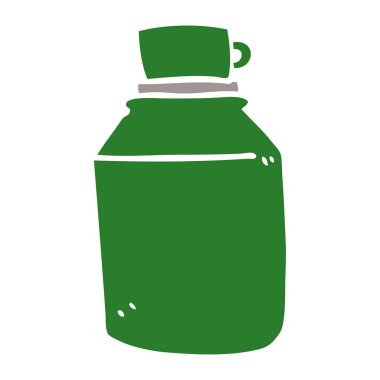 çizgi film doodle sıcak içecek şişesi