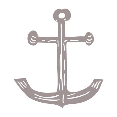 çizgi film doodle gemi çapa