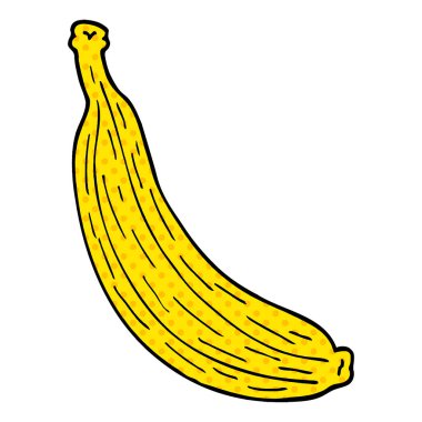 çizgi film doodle sarı muz