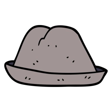 çizgi film doodle şapka, vektör çizim