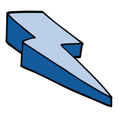 çizgi film doodle dekoratif şimşek