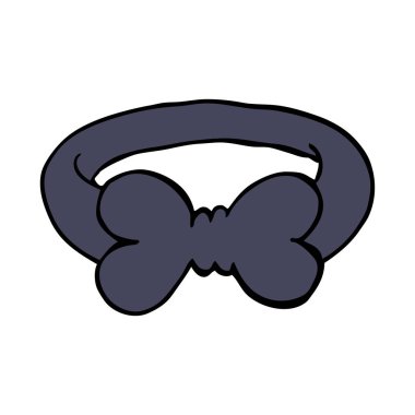 çizgi film doodle siyah papyon