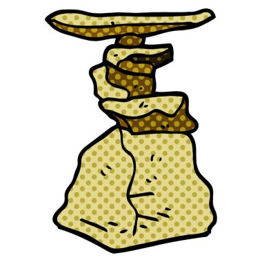 çizgi film doodle kayaların yığılmış