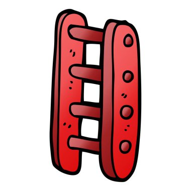 çizgi film doodle uzun merdiveni