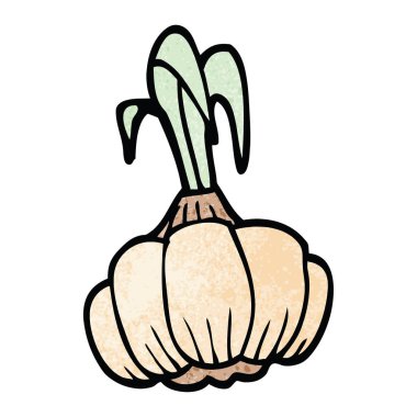 çizgi film doodle çimlenme sarımsak