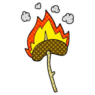 Sosisli sandviç çizgi film doodle