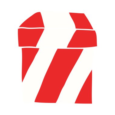 düz renk stil karikatür hediye kutusu