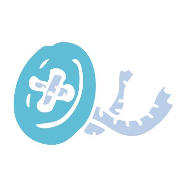 çizgi film doodle eski düğmesi