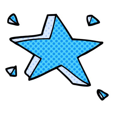 çizgi film doodle yıldız, vektör çizim