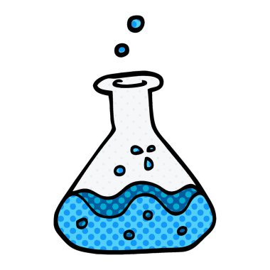 çizgi film doodle kimyasal şişeler