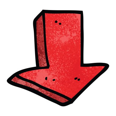 çizgi film doodle ok işaret yönünü