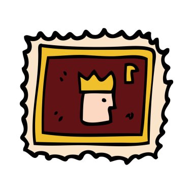 karton pul vektör çizim