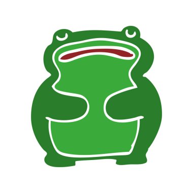 komik karikatür doodle kurbağa