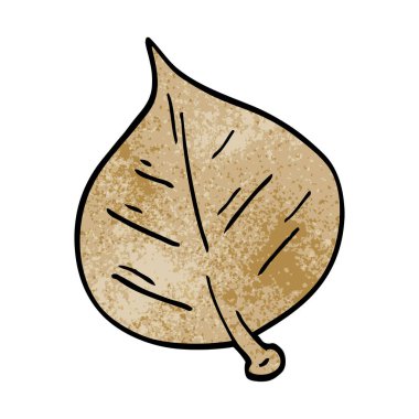 çizgi film doodle yaprak, vektör çizim