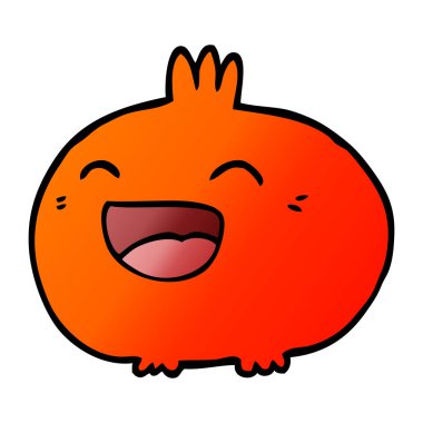 çizgi film doodle mutlu kök sebze