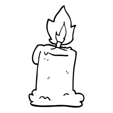 çizim karikatür yaktı mum